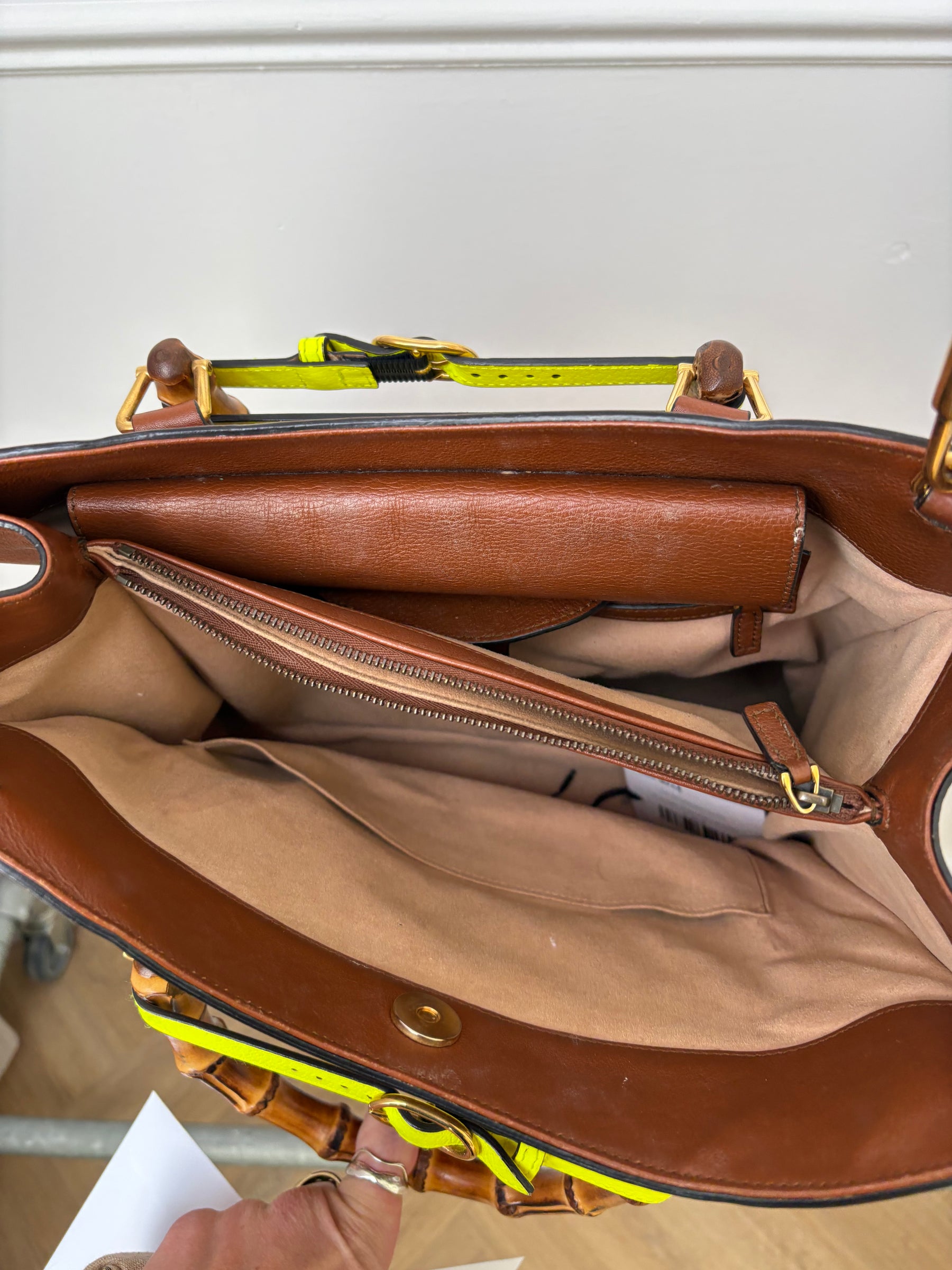 Gucci Tan Leather Diana Large Tote