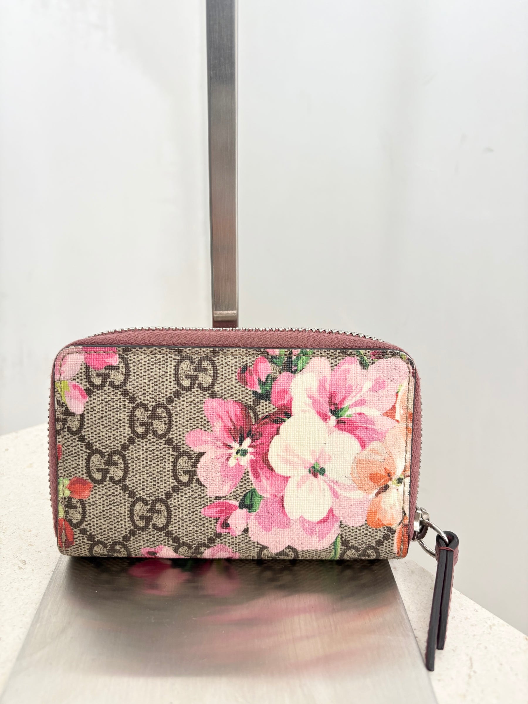 Gucci Blooms Mini Zip Around Wallet
