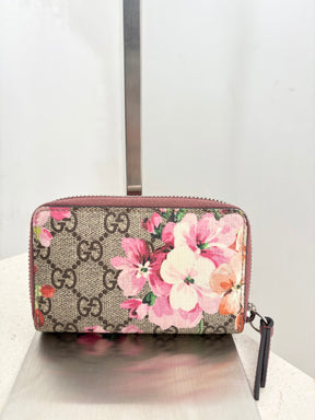 Gucci Blooms Mini Zip Around Wallet