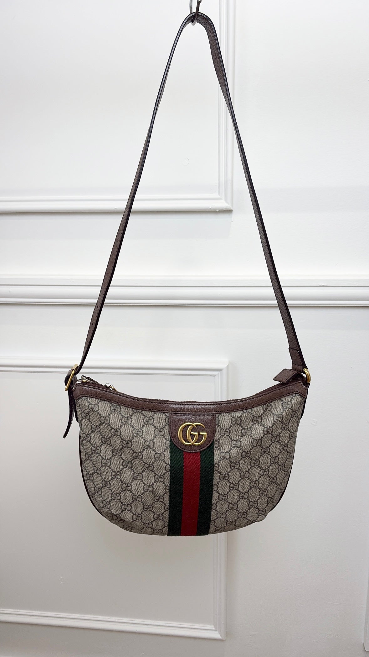 Gucci GG Supreme Half Moon Ophidia Small, S