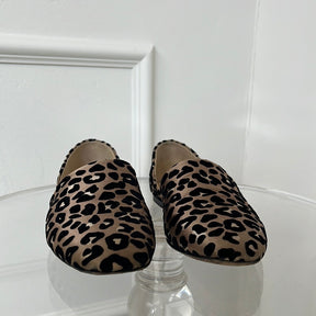 Jimmy Choo Leopard Print Open Flats, 40.5
