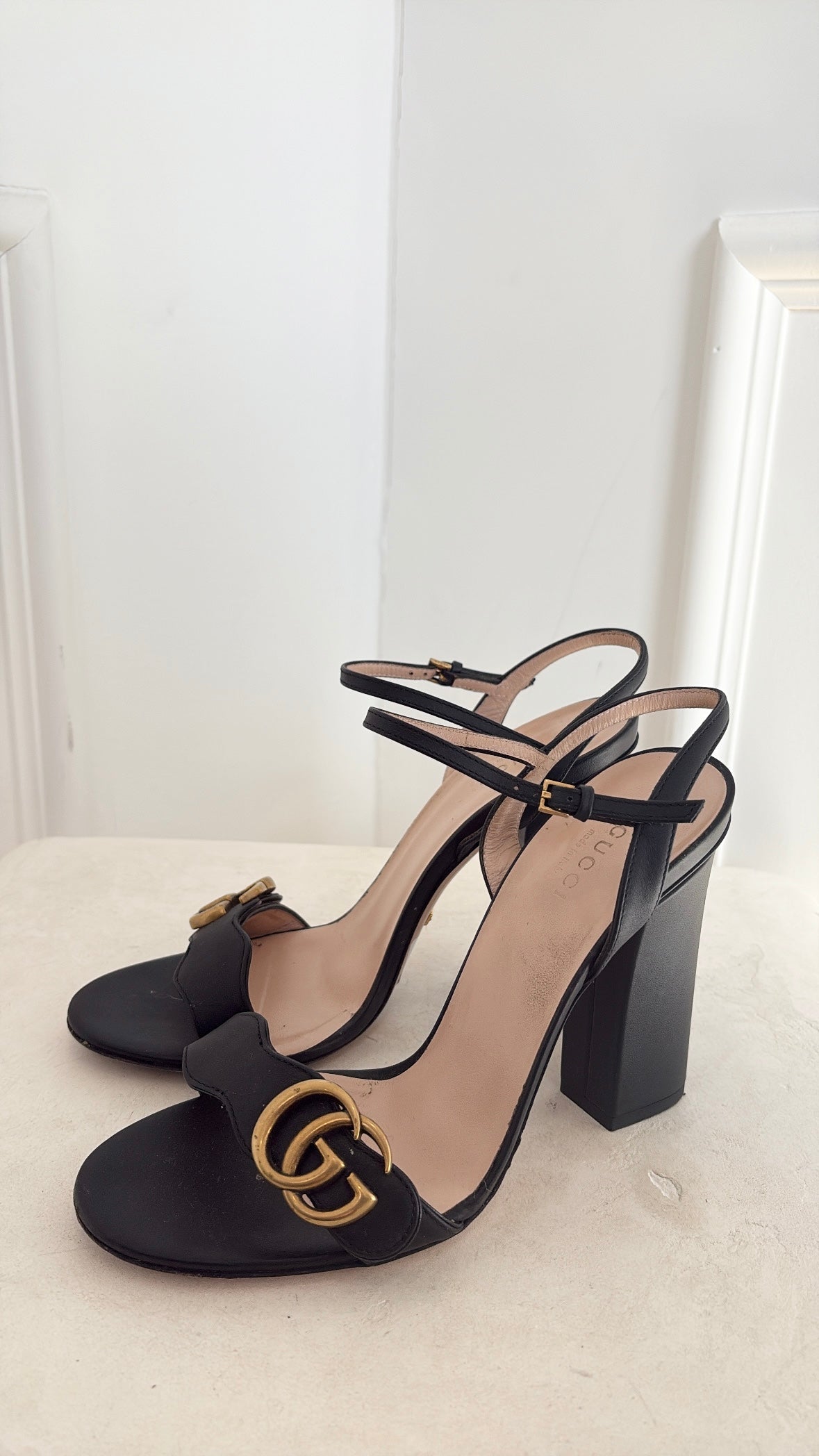 Gucci Marmont Sandals Black, 37.5