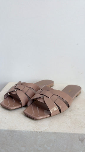 Saint Laurent Nude Patent Tribute Slides, 39