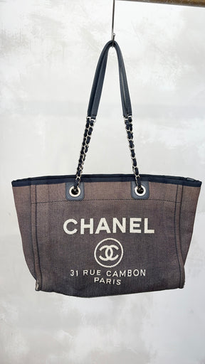 Chanel Deauville Tote Indigo