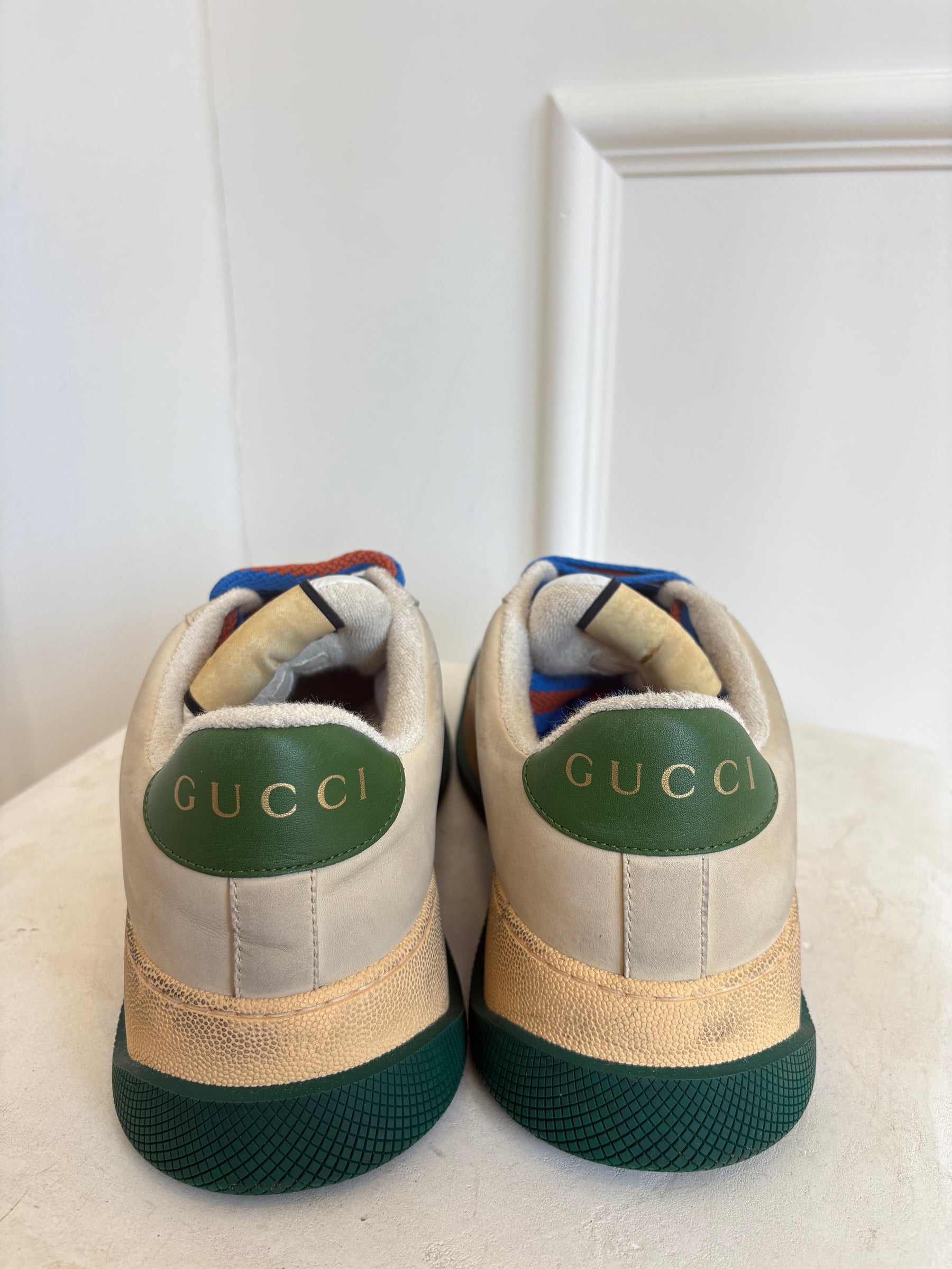 Gucci Chunky White and Green Sneakers, 40