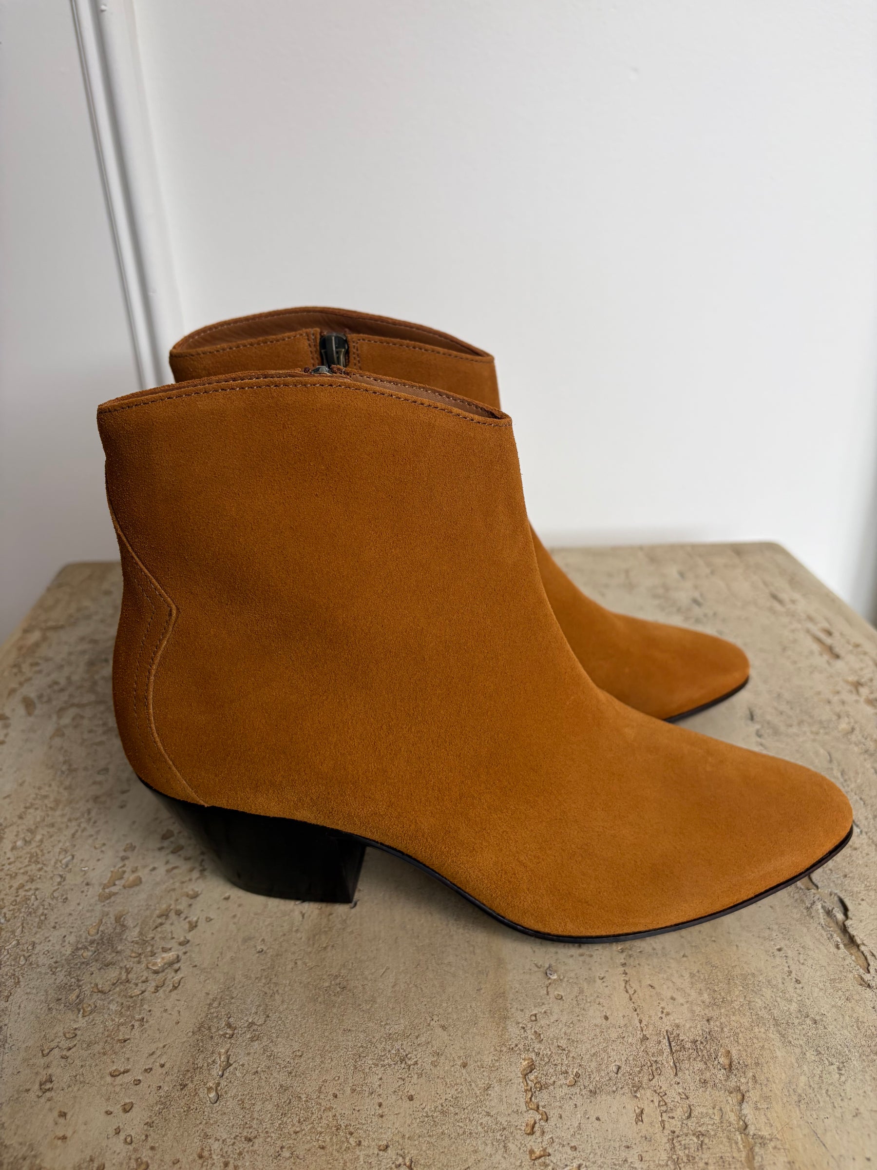 Isabel Marant Tan Suede Ankle Boots, 41