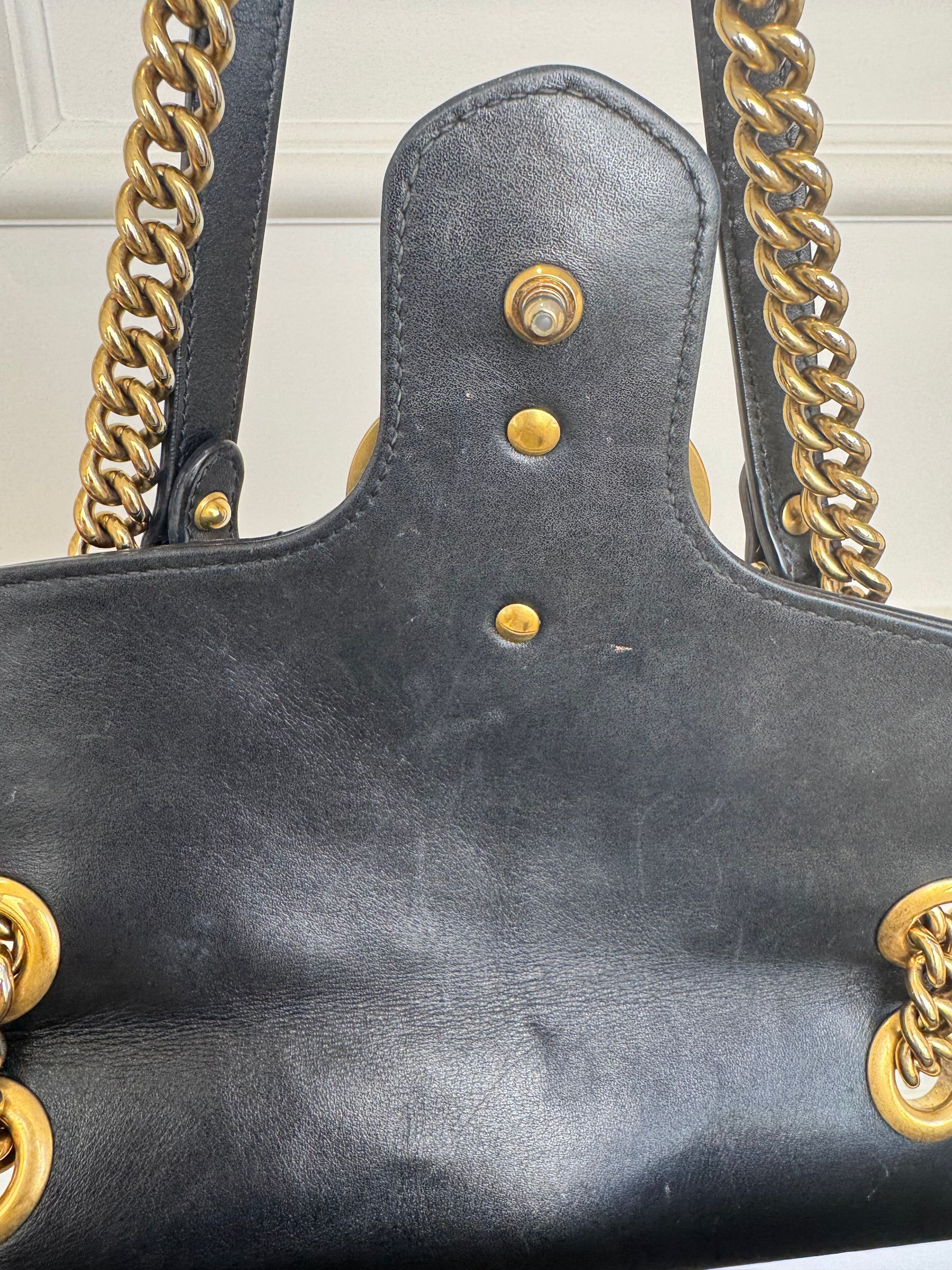 Gucci Black Leather Small Marmont Bag