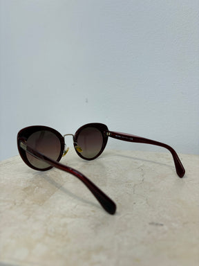 Miu Miu Burgundy Cat Eye Sunglasses