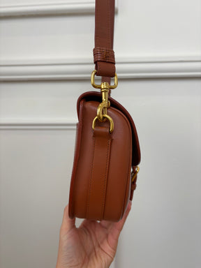 Dior Chestnut Leather Medium Bobby Bag