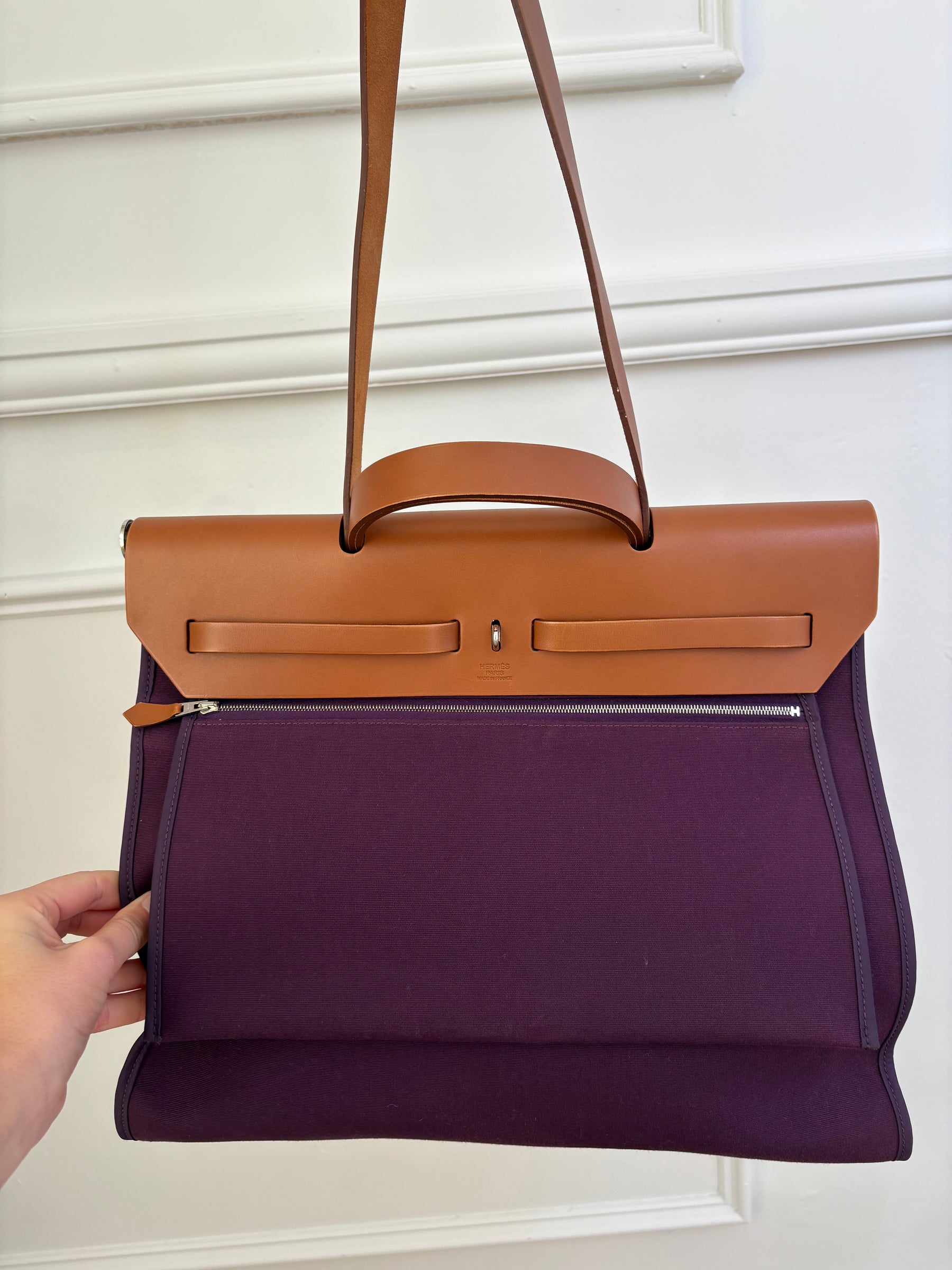 Hermès Purple Canvas Her Bag 39