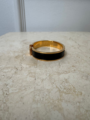 Hermès Click H Bracelet Rose Gold And Black PM