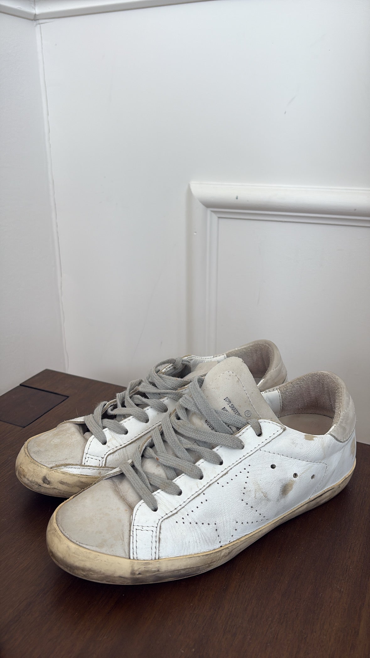 Golden Goose White Leather Sneakers, 38