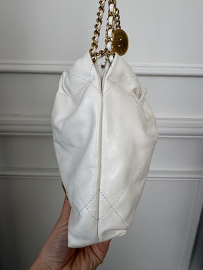 Chanel 22 Mini Hobo Bag In White