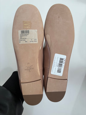 Valentino Garavani Rose Poudre Patent Leather Mary Janes, 41