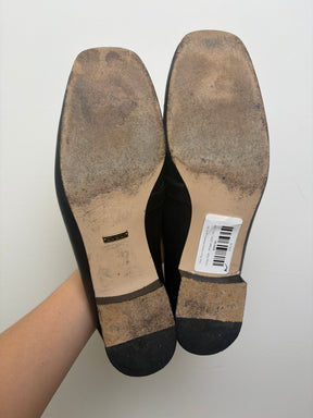 Gucci Black Leather Marmont Loafer, 41