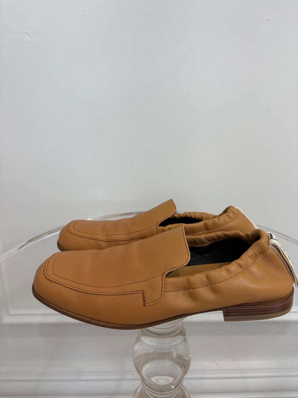 Loewe Camel Elasticated Loafers, 39