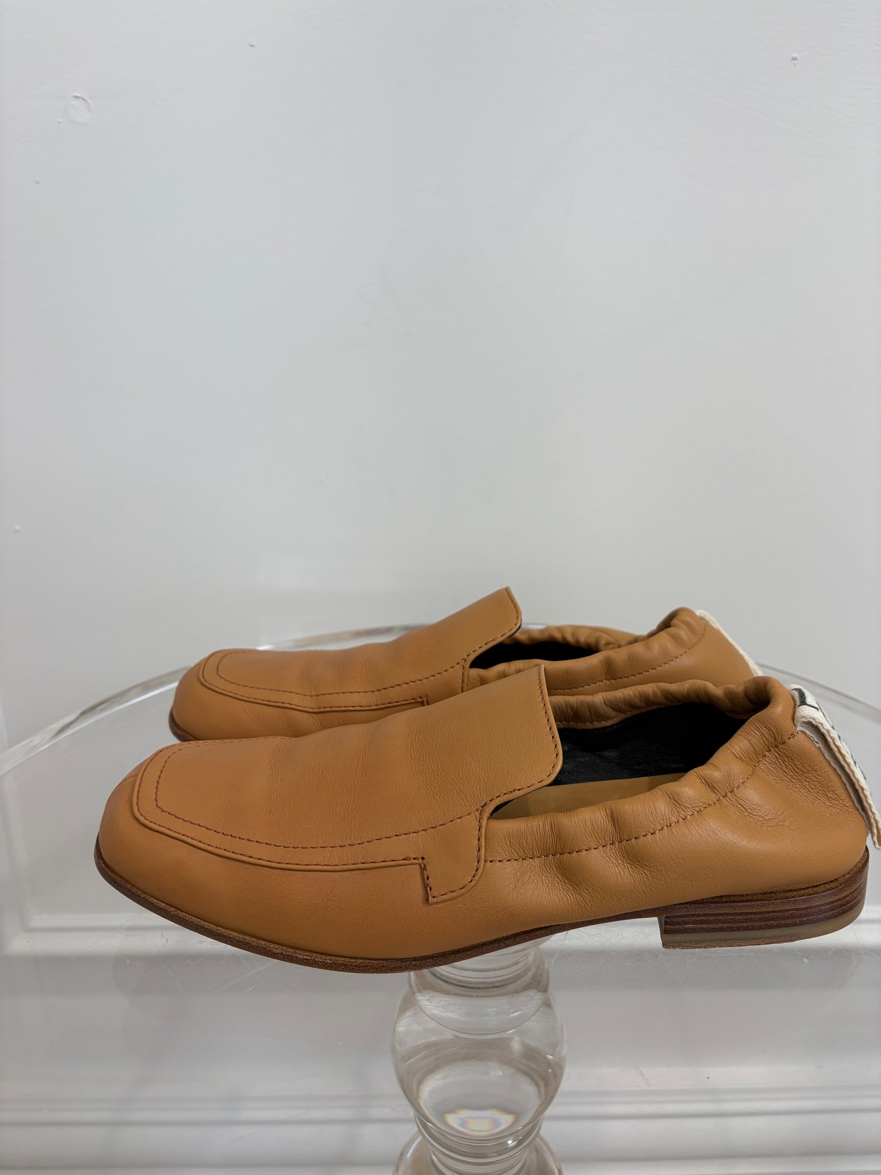 Loewe Camel Elasticated Loafers, 39