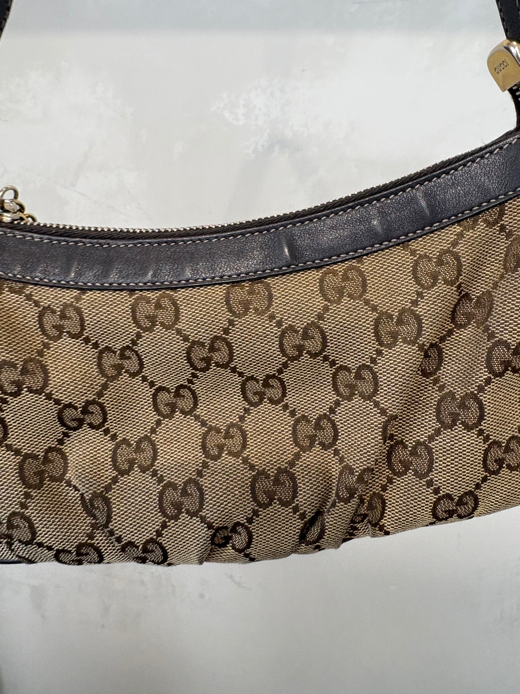 Gucci Monogram Canvas Shoulder Bag