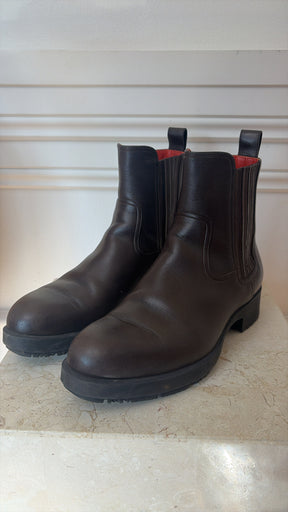 Hermès Brown Leather 'Kross Training' Boots, 39