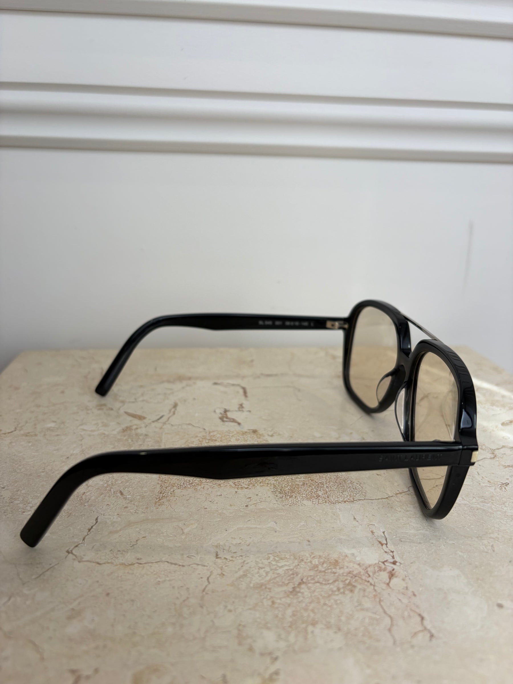 Saint Laurent Black SL545 Clear Lens Glasses