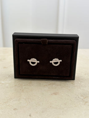 Hermès White Gold and Diamond Finesse earrings