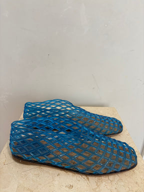 The Row Blue PVC Mara Net Sandals, 39