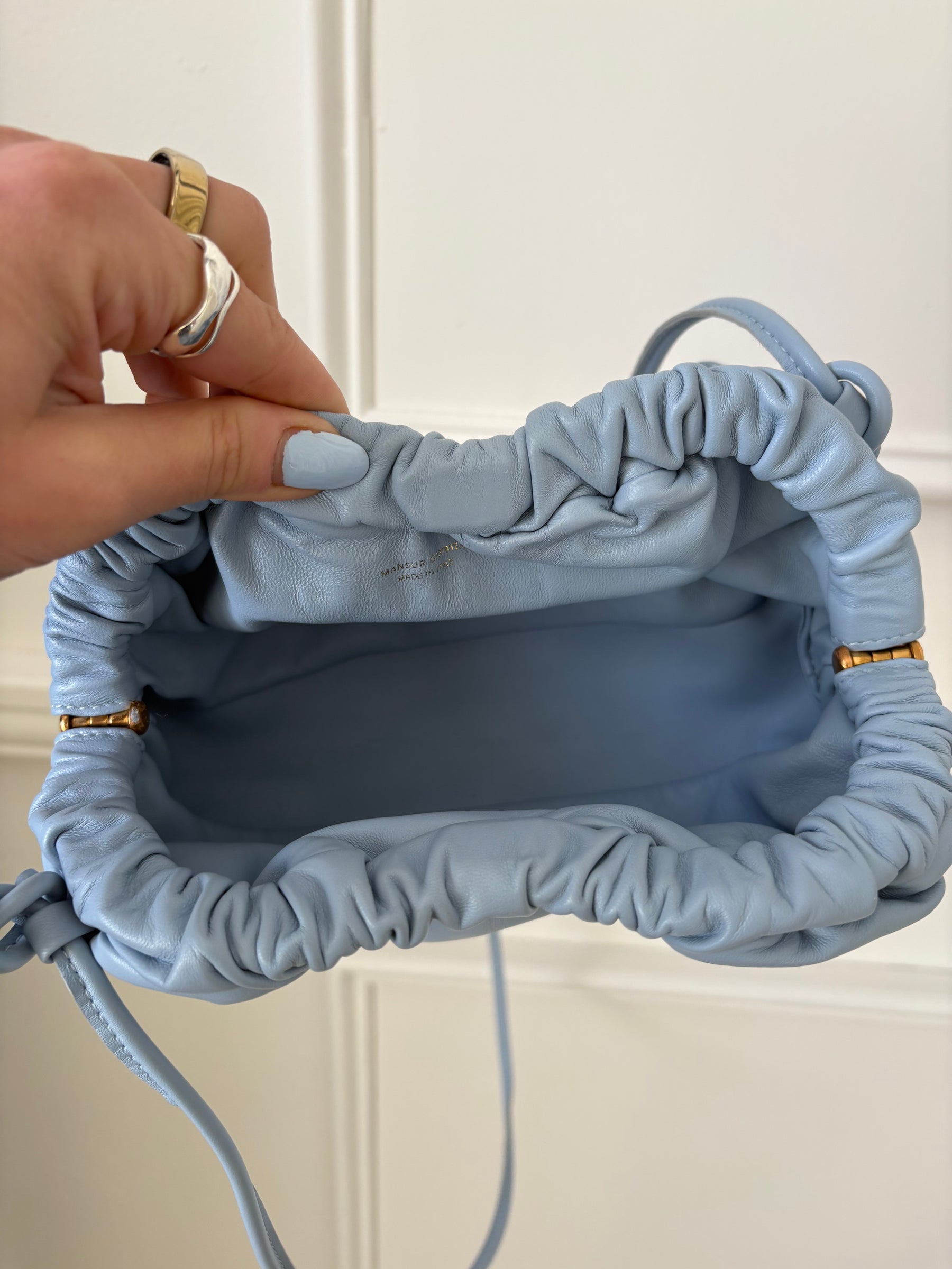 Mansur Gavriel BagsMini Cloud Clutch In Pale Blue