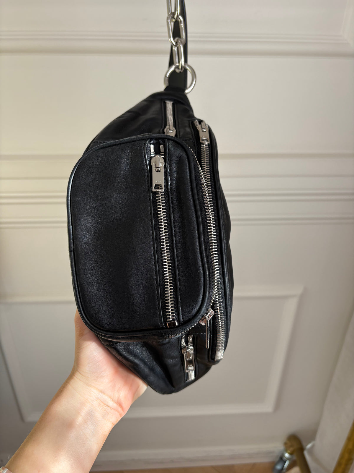 Alexander Wang Black Leather Bum Bag