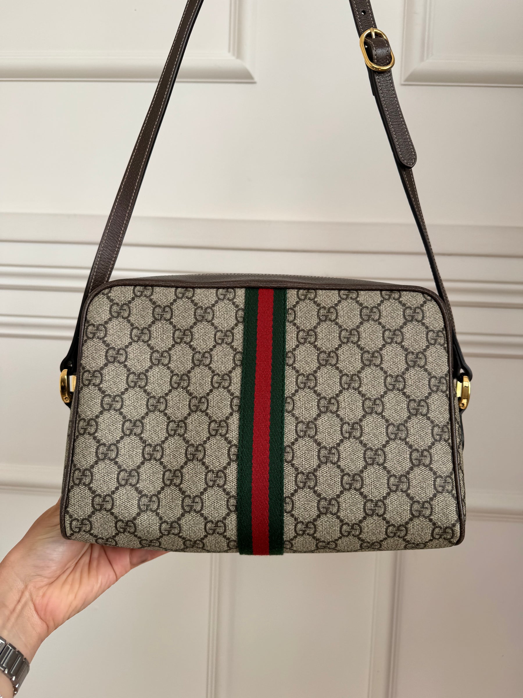 Gucci Supreme Monogram Large Ophidia Camera Bag