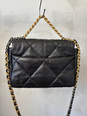 Chanel Black Leather Small 19 Bag