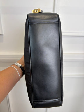 PRADA Nylon Leather Shoulder Bag, M