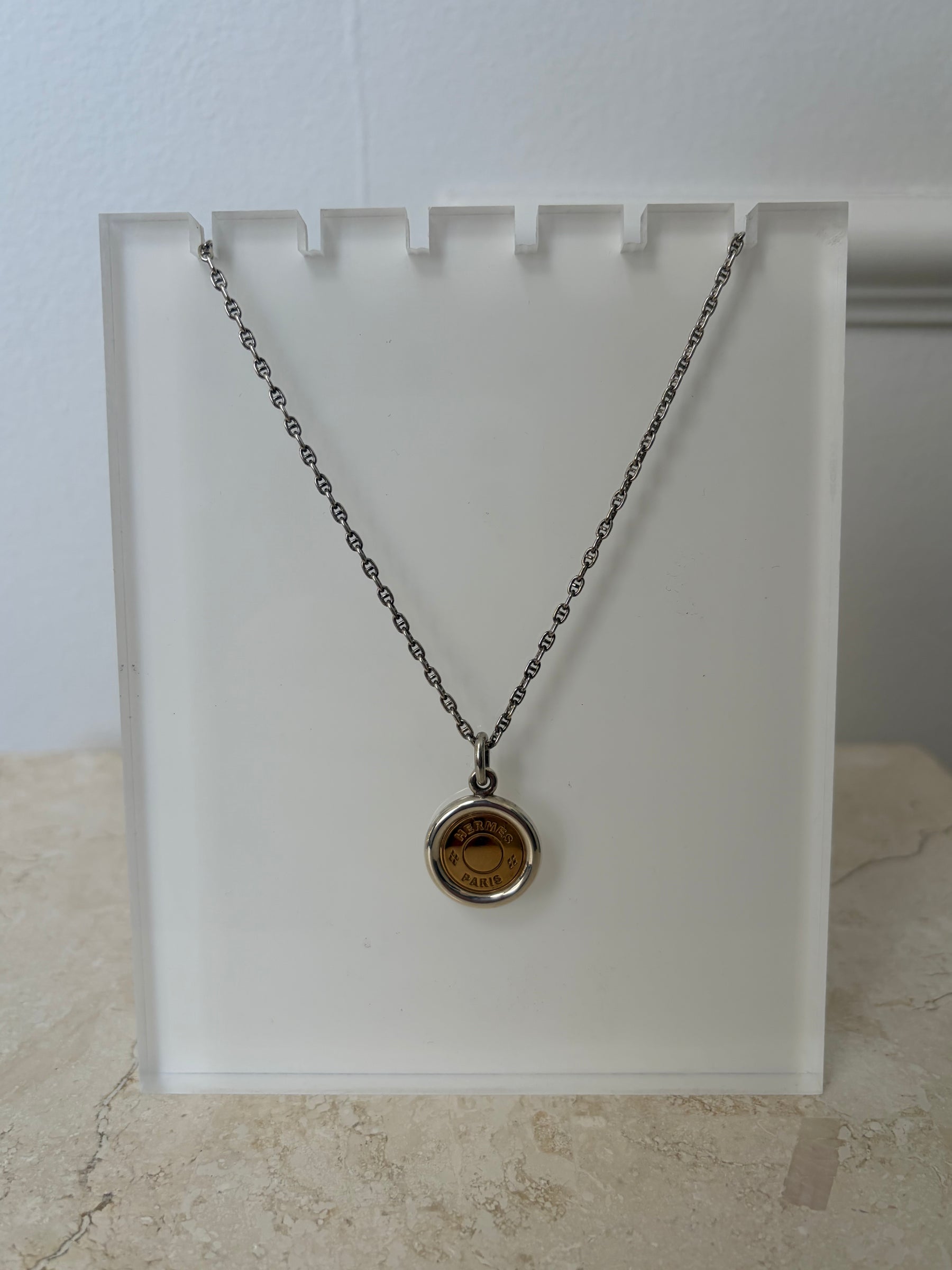 Hermes EGA Sellier Gold 750 Silver 925  Pendant