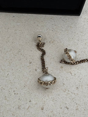 Chanel Pearl Drop Earrings Costume Jewellery