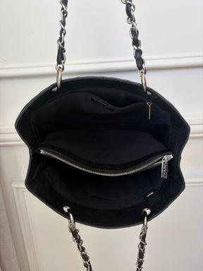 Chanel Black Caviar Leather Grand Shopping Tote