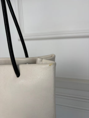 Chanel 31 Rue Cambon White Leather Shopping Bag
