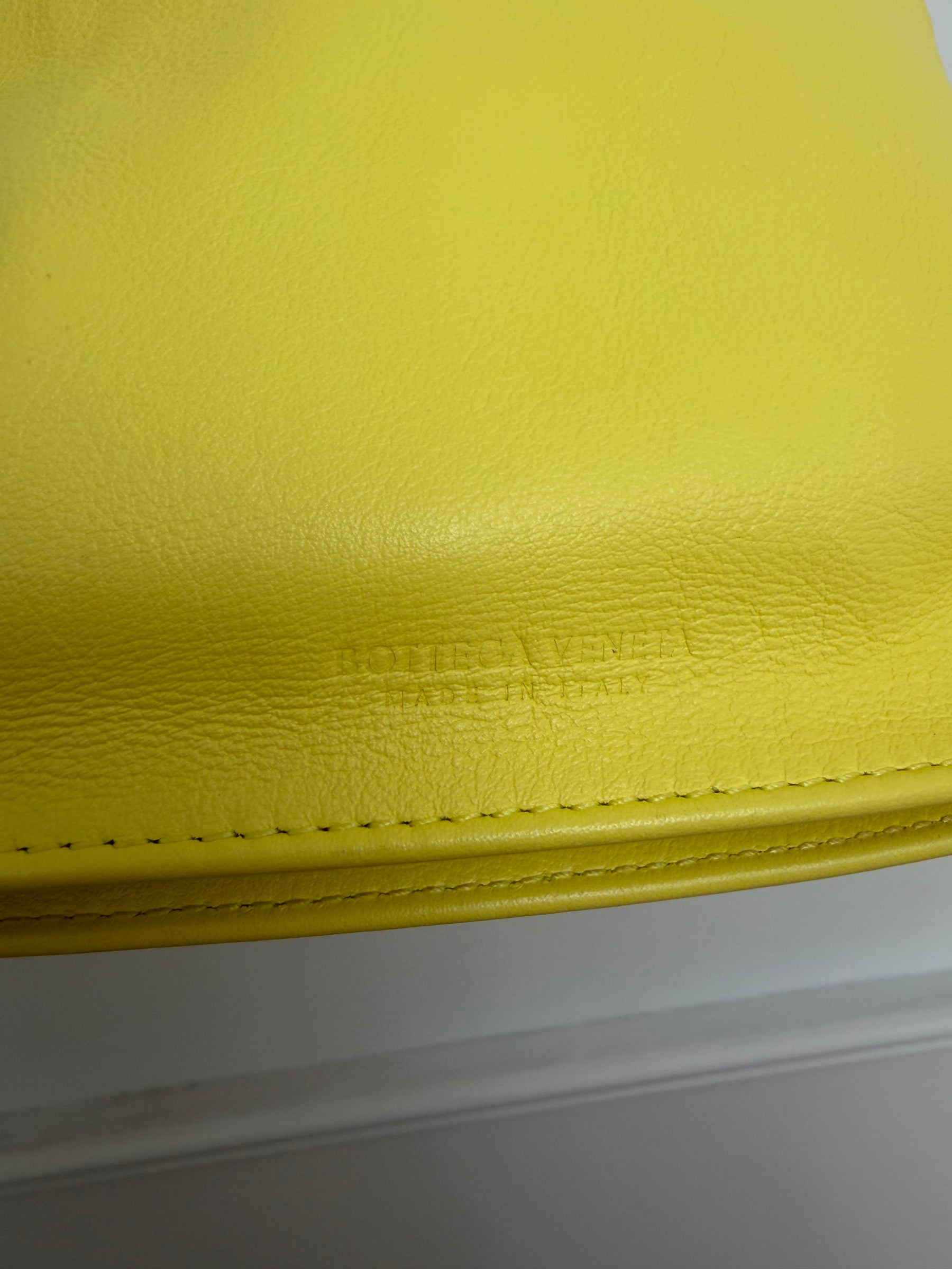 Bottega Venetta Yellow Leather Mini Twist Bag