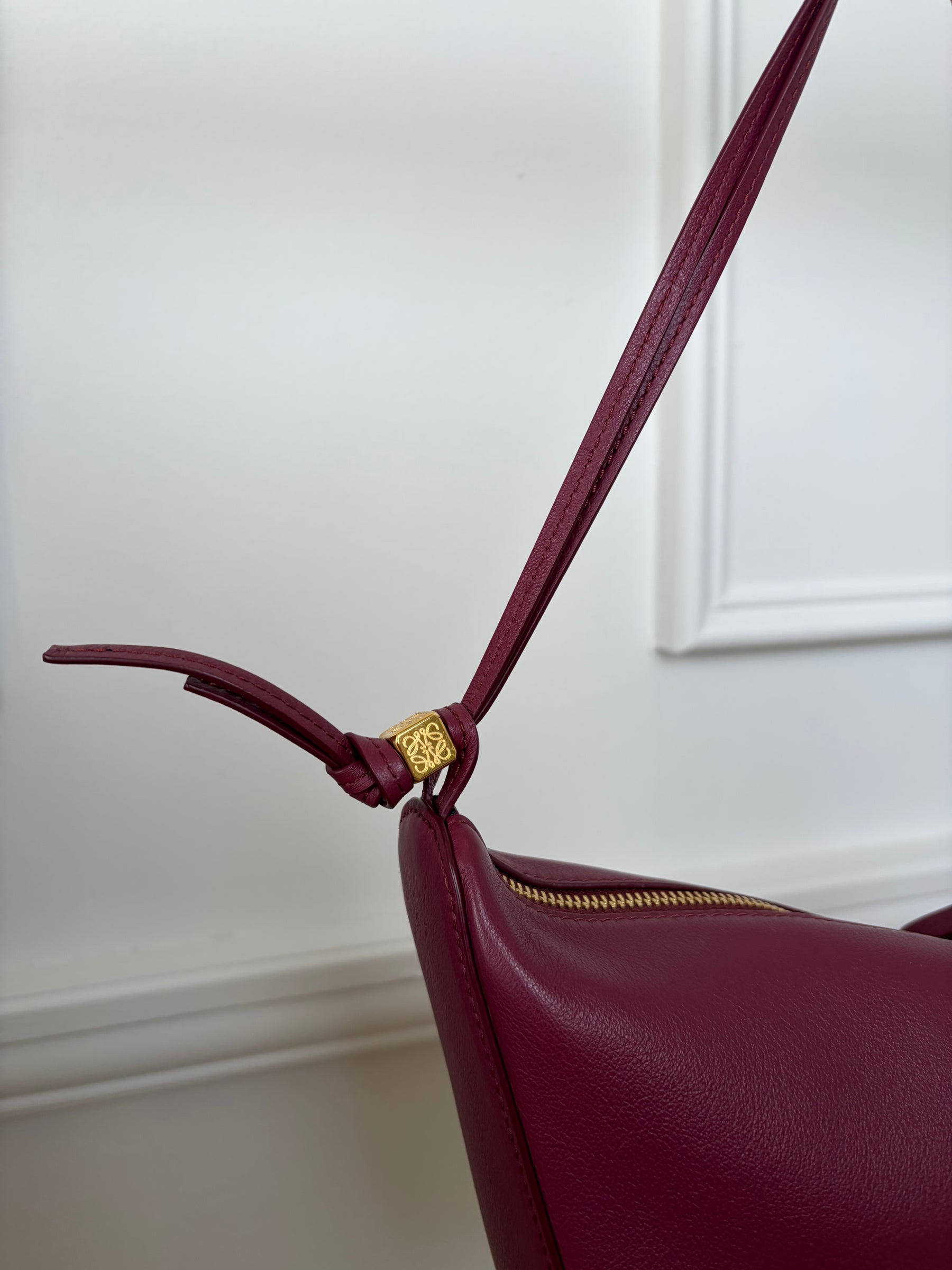 Loewe Mini Hammock Hobo Bag in Maroon
