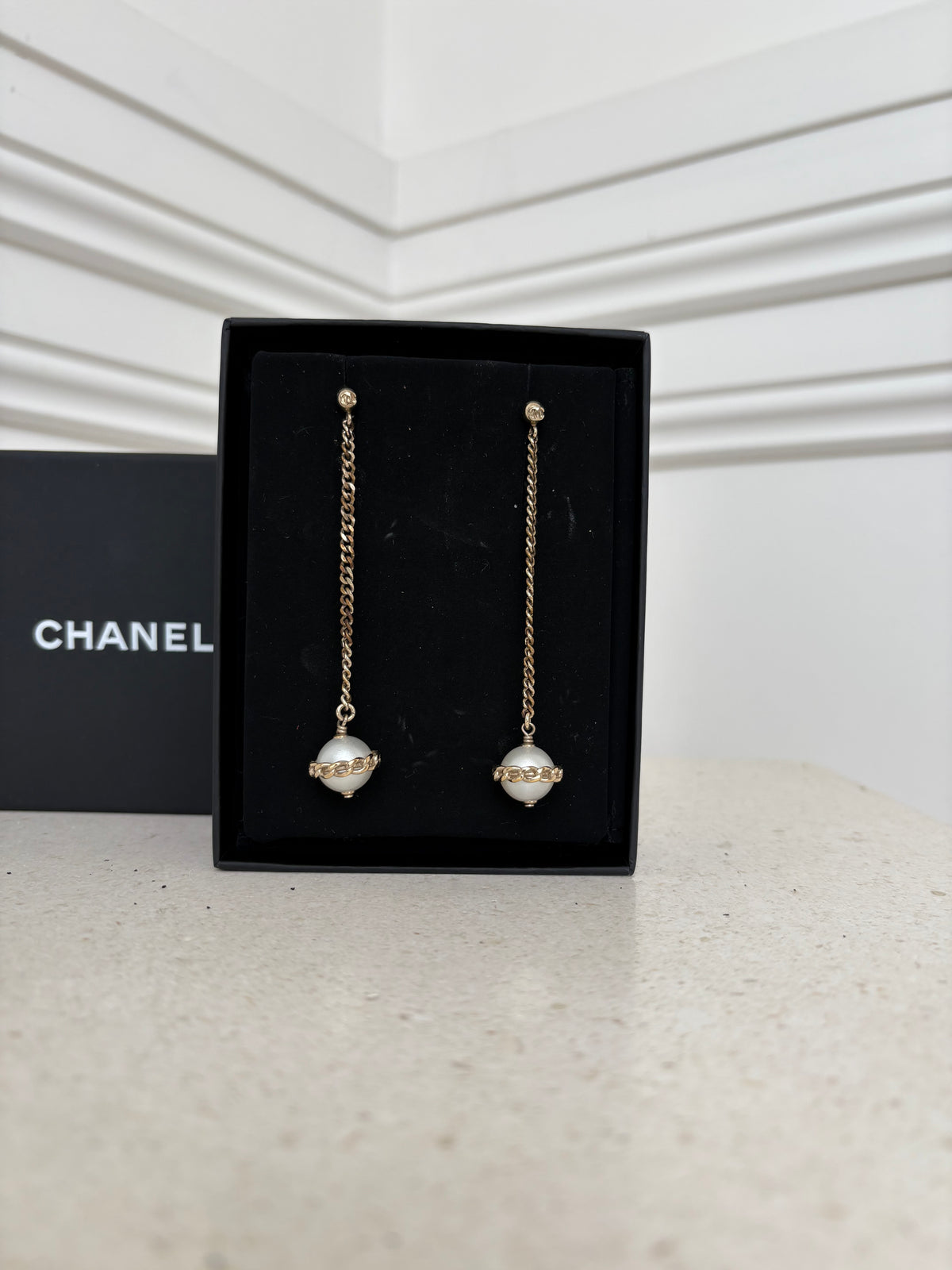 Chanel Pearl Drop Earrings Costume Jewellery