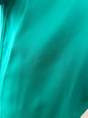 Prada Green Silk Oversized Pyjama Style Logo Shirt, M