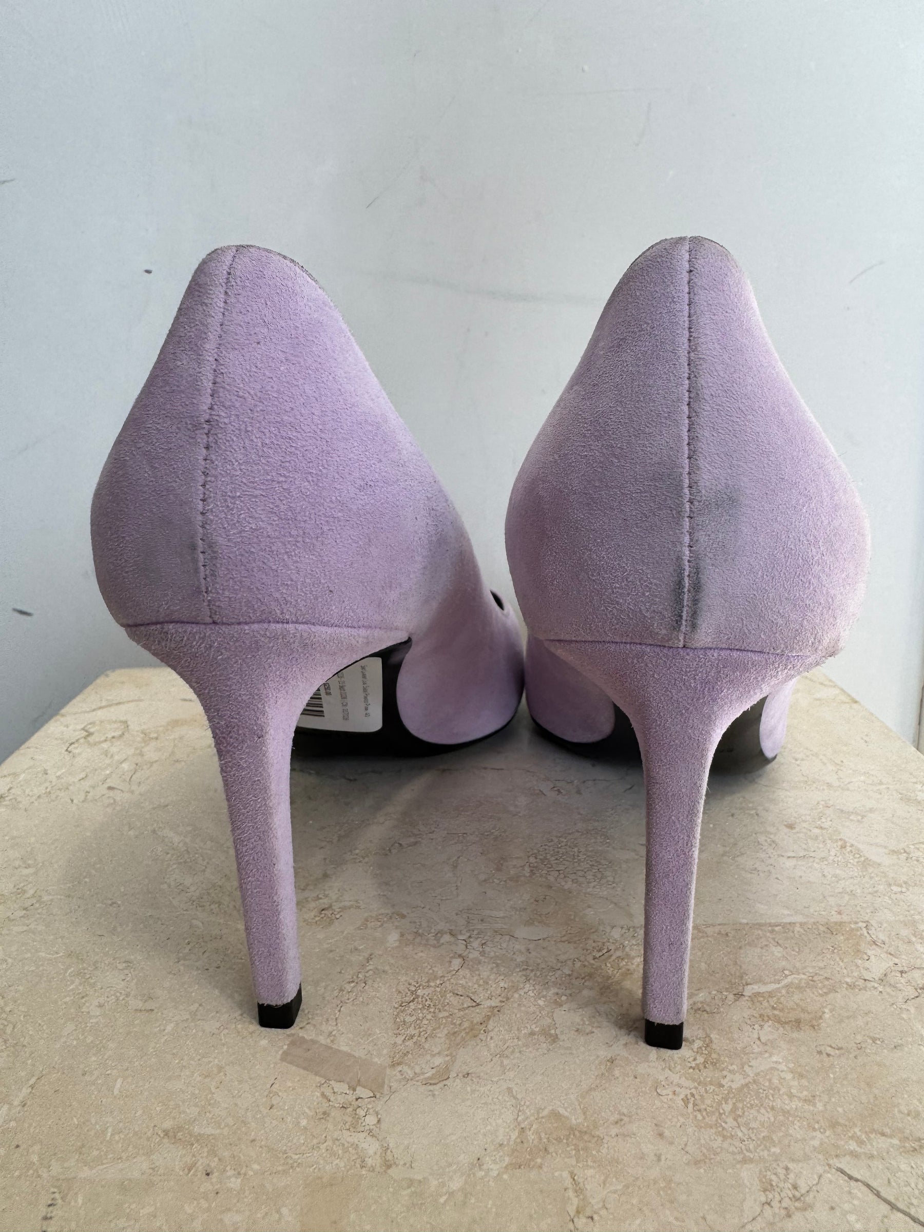 Saint Laurent Lilac Suede Pointed Pump, 40
