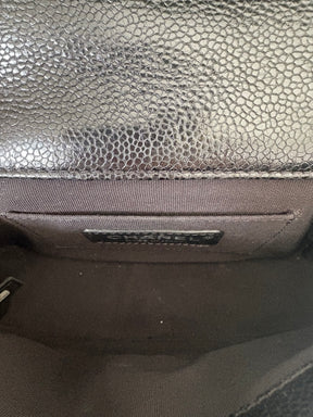 Chanel Black Caviar Leather 'Incognito' Mini Square Flap