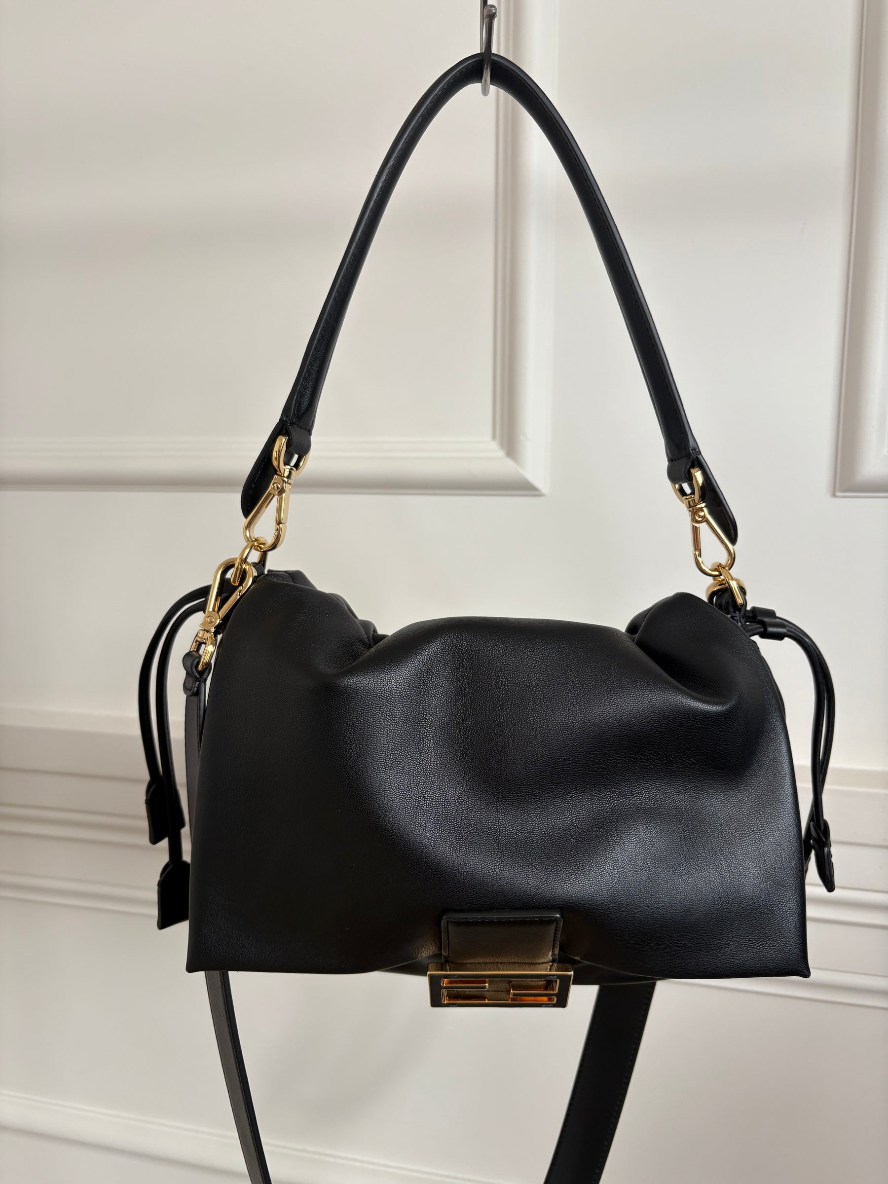 Fendi Mamma Baguette Medium Handbag With Cross Body Strap