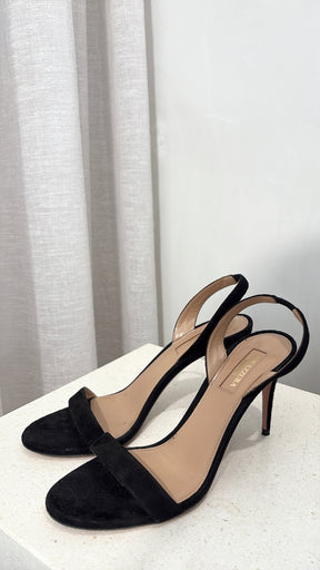 Aquazzura Suede Slingback Pumps, 36.5