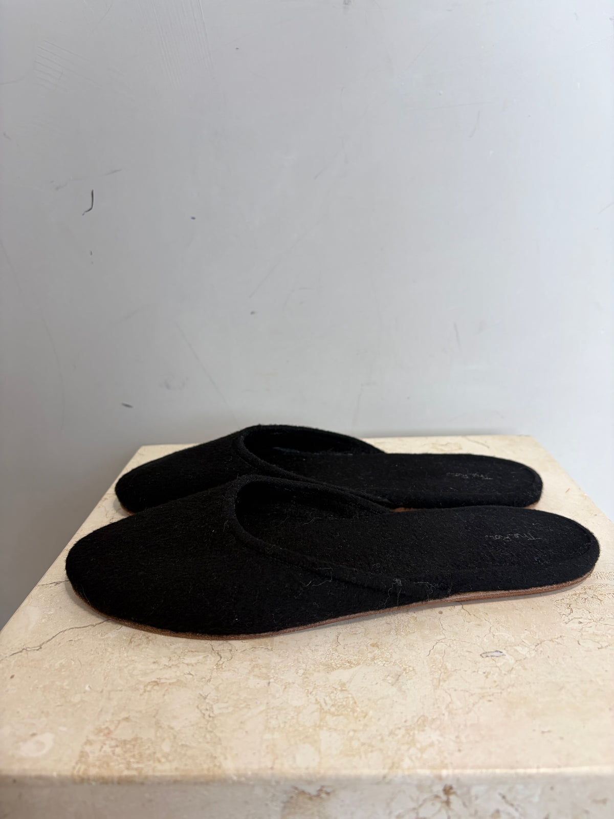 The Row Black Cashmere Slipper, 38