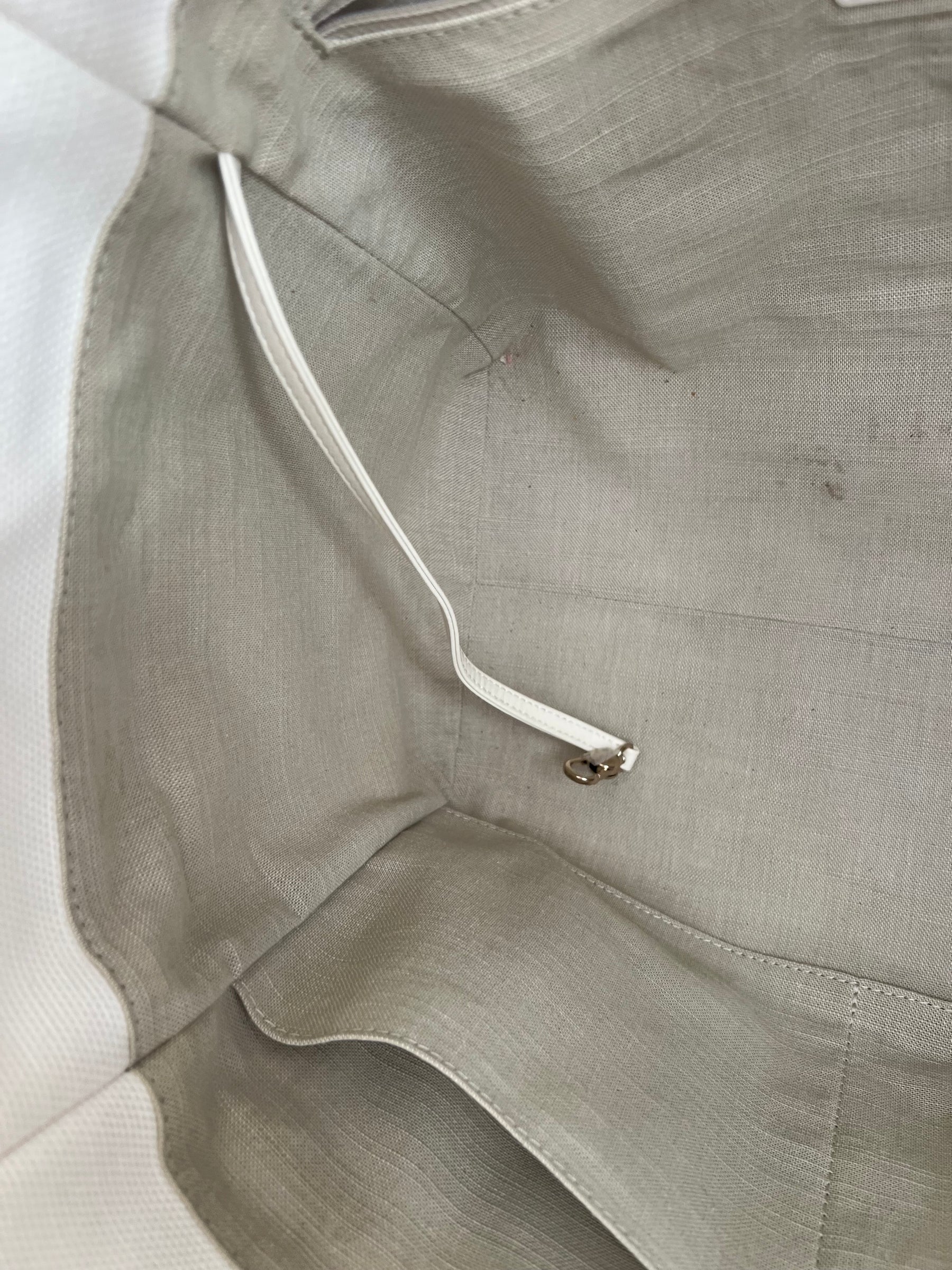 Chanel White Canvas and Lether Trimmed Deuville Tote