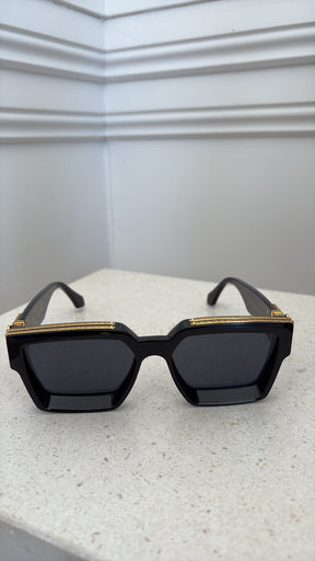 Louis Vuitton Black and Gold Millionaire Sunglasses
