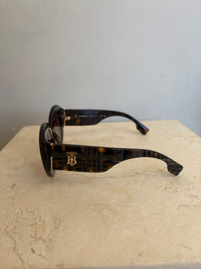 Burberry Tortoiseshell Round Sunglasses
