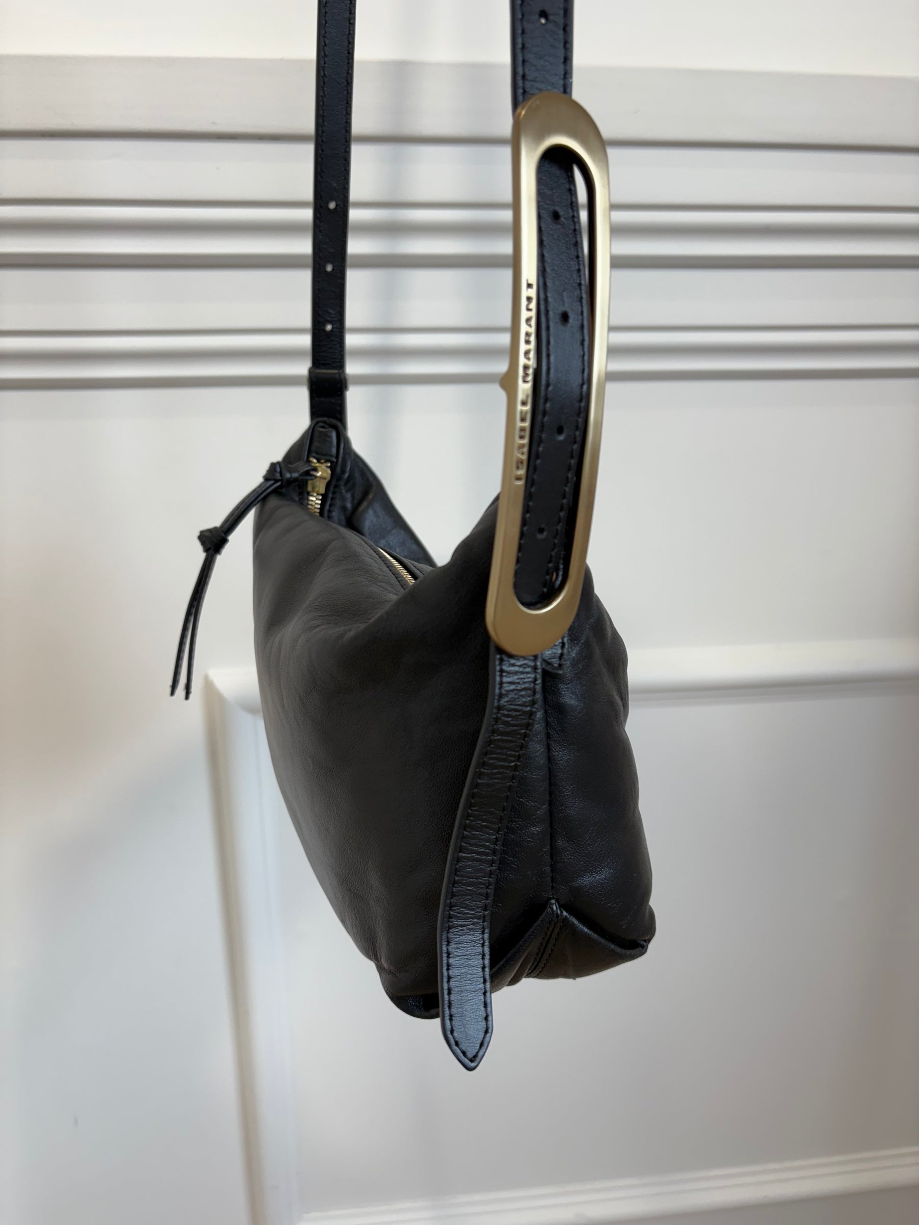 Isabel Marant Black Soft Leather Crossbody Bag