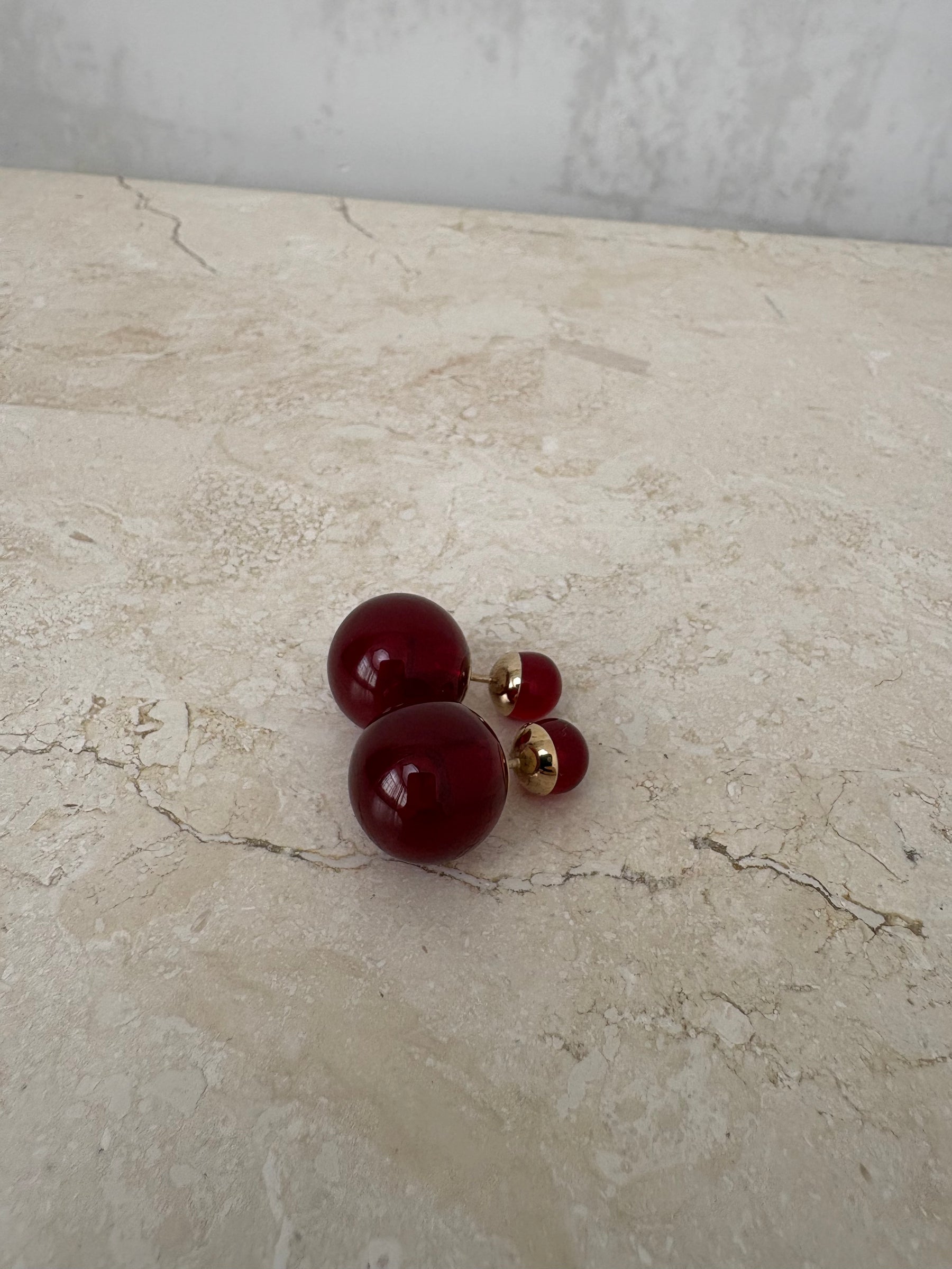 Dior Red Stone Tribales Earrings