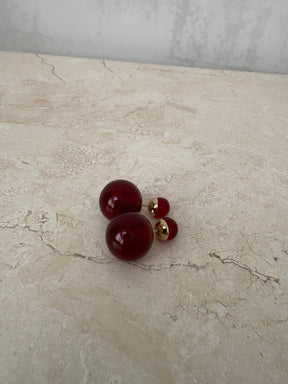 Dior Red Stone Tribales Earrings